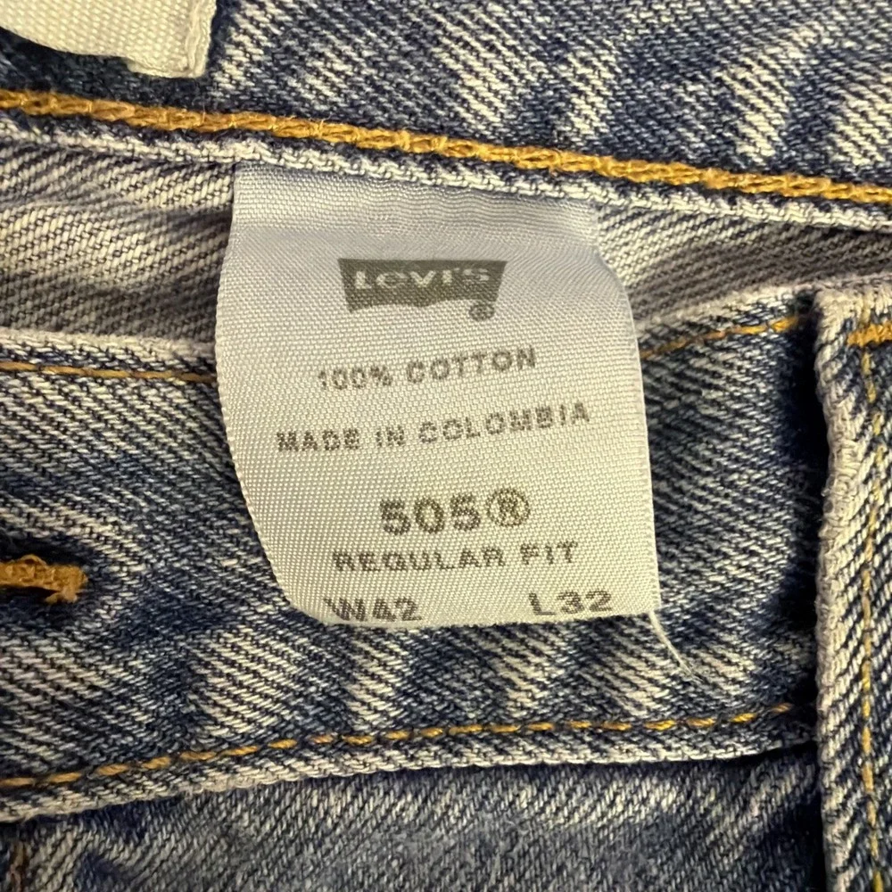 Levi's 505 Men's Jeans W42 L32 Straight Leg Zip Fly Light Wash Y2K